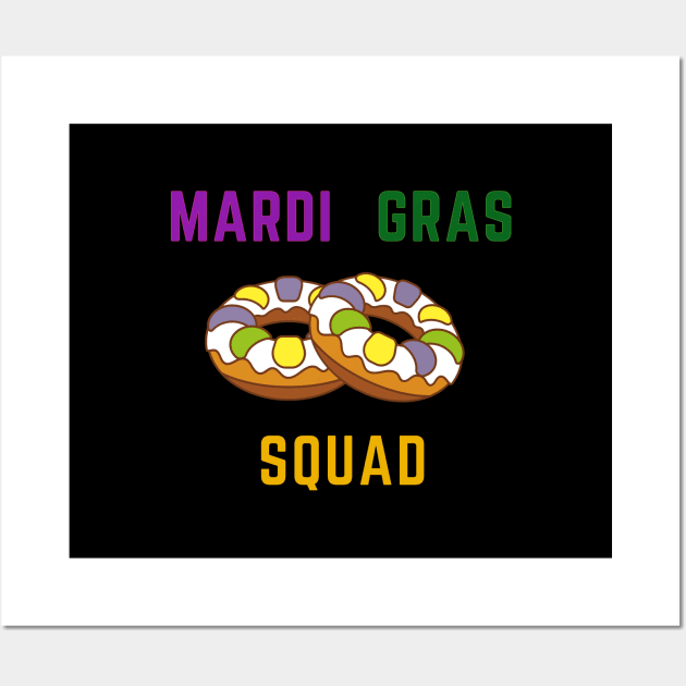 Mardi Gras Fat Tuesday and Eat Donuts. Wall Art by TrippleTee_Sirill